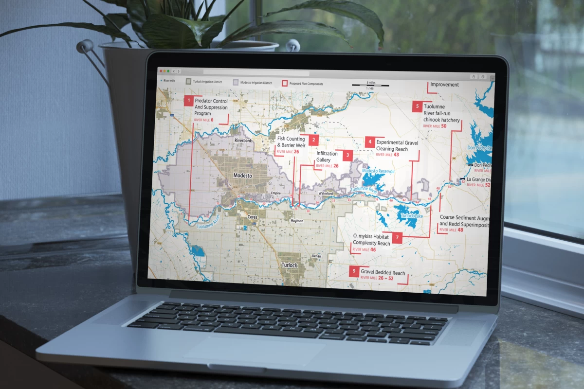 Laptop on a window sill